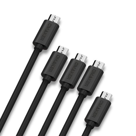Micro USB Cable Omaker [5-Pack] Premium Micro USB Charging Cable High Speed USB 2.0 A Male to Micro B Sync and Charging Cable