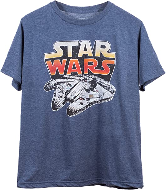 Star Wars Boys' Big Millenium Falcon Sunset Logo Graphic Tee