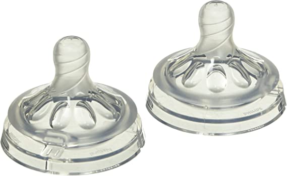 Philips Avent Natural Baby Bottle Nipple, Newborn 0M , 2pk, SCF651/23