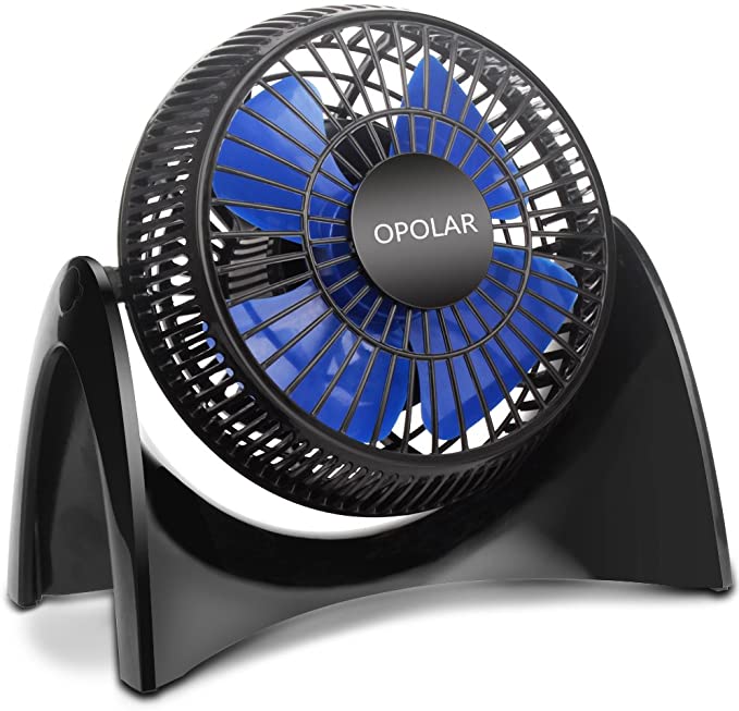 OPOLAR Quiet Desk USB Fan, 7 inches Table Fan 360° Rotating Free Adjustment Personal Fan for Home Office