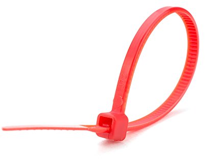 4 Inch Red Miniature Nylon Zip Tie - MS3367-4-2 - 100 Pack