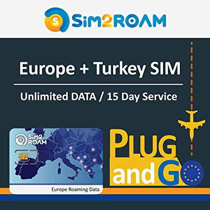 Europe sim Card Prepaid Unlimited Data with Free Roaming/USE in More Than 30 European Countries   Turkey Powered by SFR. Covers United Kingdom (UK), France, Germany, Switzerland, Ital