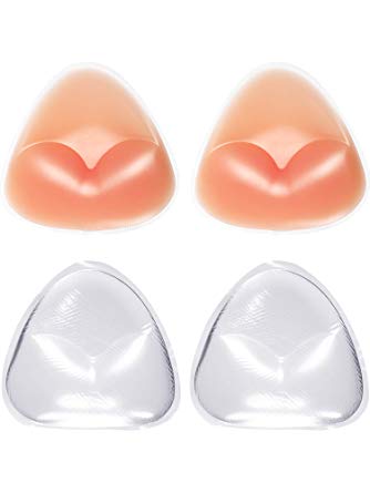 2 Pairs Silicone Bra Inserts Push-up Breast Pad Invisible Reusable Bra Lift for Women Girls Bikini