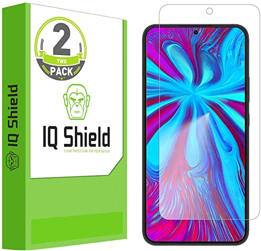 IQ Shield Screen Protector Compatible with Samsung Galaxy S22  (2-Pack) Anti-Bubble Clear Film