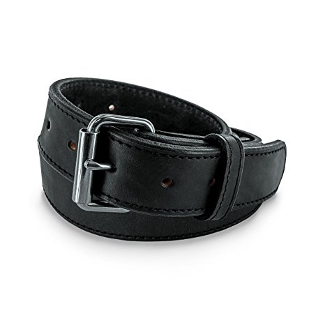 Hanks Extreme - Leather Gun Belt For CCW - Concealed Carry - 17oz. Premium Leather Belt - Made in USA - 100-Year Warranty