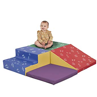 ECR4Kids SoftZone Little Me Foam Corner Climber - Indoor Active Play Structure for Toddlers and Kids - Soft Foam Play Set, Primary