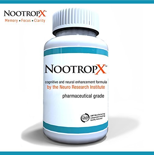 NootropX - New and Improved Supplemental Formula for Limitless Brain Potential - Increase Mental Focus, Enhance Memory and Boost Concentration without Negative Side Effects! (60 Caps - 30 Day Supply) by Neuro Research Institute