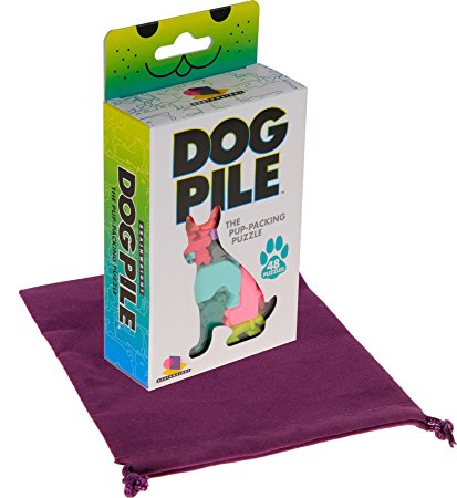 DOG PILE The Pup-Packing Puzzle _ Bonus Purple Velveteen Drawstring Pouch _Bundled Items