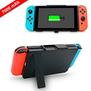 Battery Case for Nintendo Switch,7000mAh Portable Battery Charger Case for Nintendo Switch with Kickstand