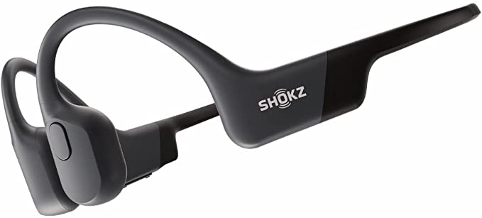 Shokz OpenRun - Open-Ear Bluetooth Bone Conduction Sport Headphones - Sweat Resistant Wireless Earphones for Workouts and Running - Built-in Mic, with Headband (Black)