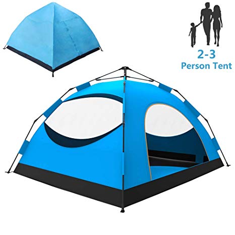 LETHMIK Backpacking Tent, Instant Automatic pop up Tent, 2-3 Person, Waterproof Lightweight Double Layer Camping Tent for Outdoor Hunting, Hiking, Climbing, Travel