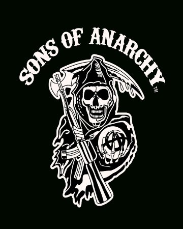Sofantex Sons of Anarchy Reaper Luxury Plush Throw Blanket, Black