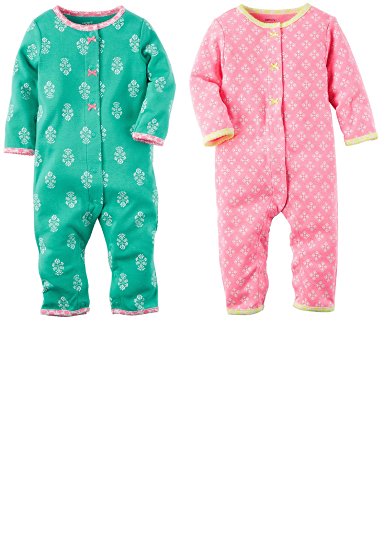 Carter's Baby Girl's Sleep and Play Soft Cotton Pajamas Two Piece Set