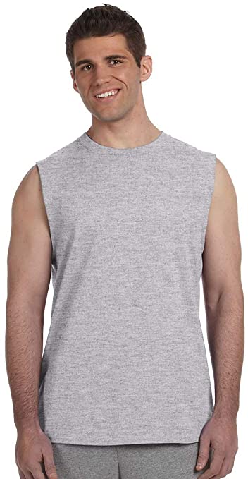 Gildan Men's Ultra Cotton Double Needle Sleeveless T-Shirt