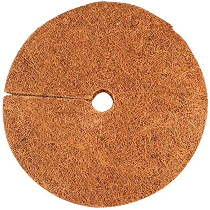 Envelor Home and Garden Coco Coir Fiber Tree Rings for Weed Control, Plant Cover, Coco Liner Mulch Mat (6" Dia Pack of 20)