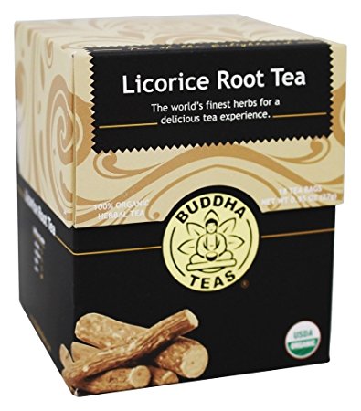 Organic Licorice Root Tea - Kosher, Caffeine-Free, GMO-Free - 18 Bleach-Free Tea Bags