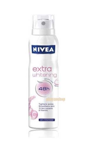 48 Hr Protection Nivea visage White Deodorant Whitening Extra Care Spray Good Bye Dark Spots 150 ml From Thailand Sale