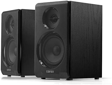 Edifier R33BT Active Bluetooth Computer Speakers - 2.0 Bookshelf Speaker - Powered Studio Monitor, Black - Pair