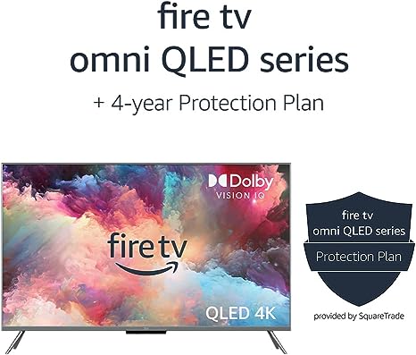 Amazon Fire TV 55" Omni QLED Series 4K UHD smart TV   4-Year Protection Plan