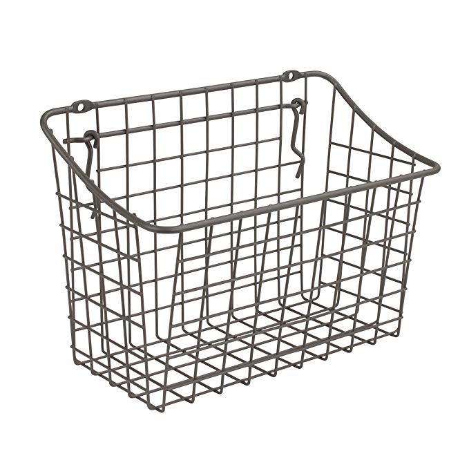 Spectrum Diversified 88176 Pegboard & Wall Mount Basket, 10" x 5" x 7", Industrial Gray, 10