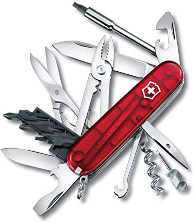 Victorinox - Cybertool 34 Swiss Army Knife (Translucent Red) 17725