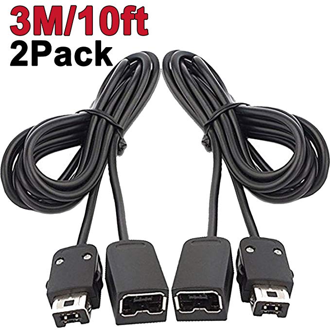 2Pcs Pack 3M/10feet Nintendo SNES Mini Classic Extension Controller Cable /Cord,by Muant-fit for Super NES 2017,SNES Mini Classic Edition 2016,Will Nunchuck Controller