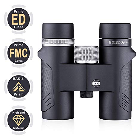 BNISE 8x32 ED Binoculars for Adults and Kids, Compact and Lightweight Design, with BAK-4 Prism and Fully Broadband Multi-coated Lens, Suitable for Bird Watching, Hunting and Stargazing