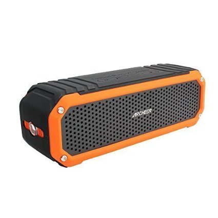 Waterproof Speaker Archeer Wireless Bluetooth 40 Speaker Shockproof Waterproof Outdoor Dual 5W Drivers Up to 12 Hour Playtime for iPhone 6 6s Plus Galaxy S5 S6 Edge Note 5Orange