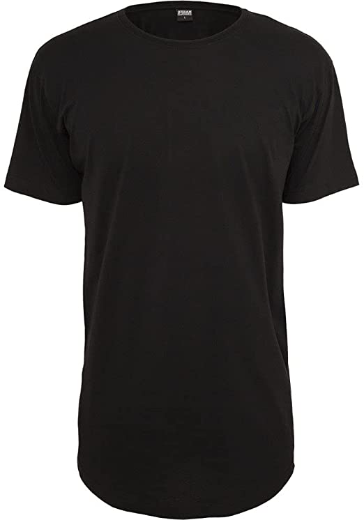 Urban Classics Men's Shaped Long Longline T-Shirt, Shortsleeves Tall Tee, Crew Neck, 100% Jersey Cotton