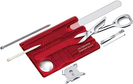 Victorinox SwissCard Nailcare 13 Function Multitool, Ruby