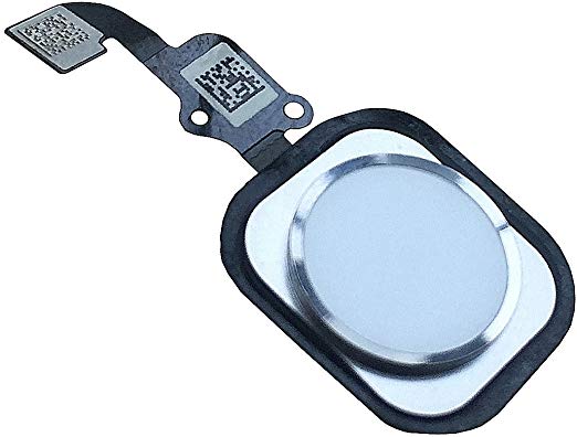 Johncase OEM Home Button Flex Ribbon Cable Assembly w/Rubber Gasket Replacement Part Compatible for iPhone 6s / 6s Plus (Silver)
