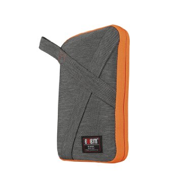 BUBM Designer Electronics Accessories Carry Case / Travel Organizer Bag with Handle (Medium, Grey)