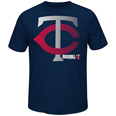 MLB Men's Synthetic Crew Neck 6 Big Logo T-Shirt