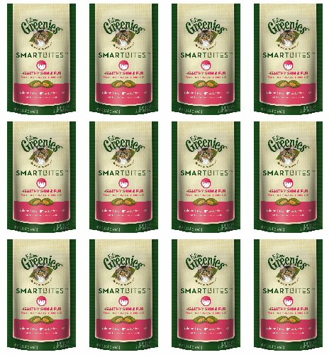 Feline Greenies Salmon SmartBites Skin & Fur 1.6Lbs (12 x 2.1oz)