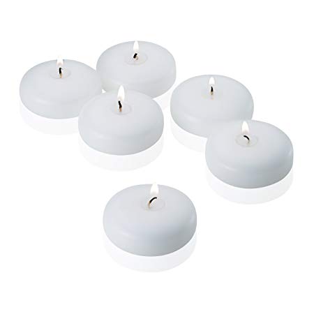 Light In The Dark 2" White Floating Candles Box of 14 Burn 4 to 6 Hours