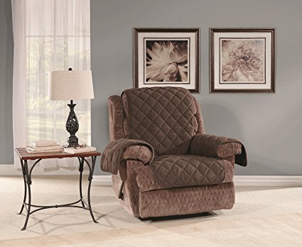 Sure Fit SF44975 Microfleece Pet Recliner Furniture Cover - Chocolate