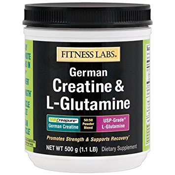 Fitness Labs Creatine and L-Glutamine, 500 Grams