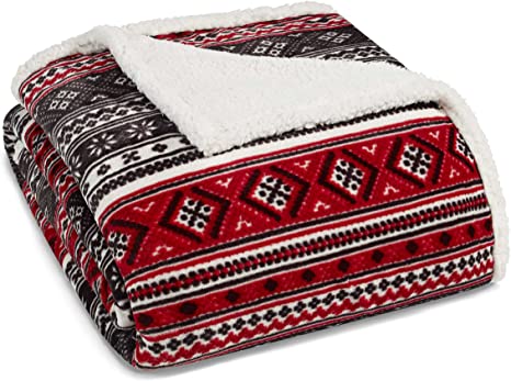 Eddie Bauer Home Classic Fair Isle Blanket, Queen, Black