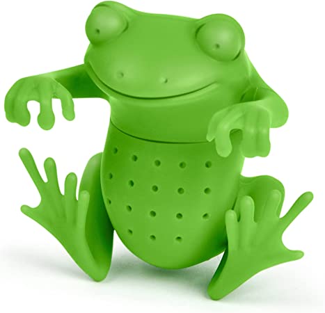 Genuine Fred TEA FROG, Silicone Tea Infuser, Green