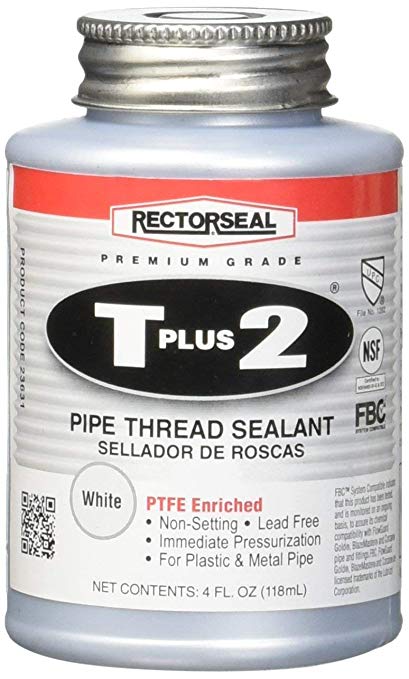 Rectorseal 23631 1/4 Pint Brush Top T Plus 2 Pipe Thread Sealant Upgrade Version