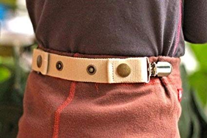 Dapper Snappers Adjustable Toddler Belt with Add-on Clips Included (Beige)