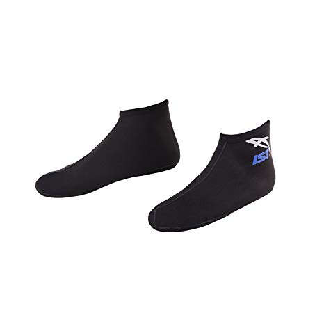 IST Low Cut 3mm Neoprene Fin SocksSlip On Booties for Swimming Scuba Diving and Snorkeling