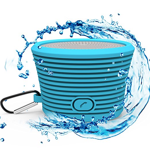 Waterproof Bluetooth Speaker - Portable and Rugged w/ Built-in Microphone