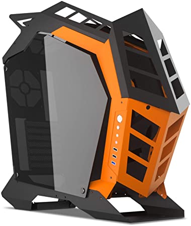 darkFlash Knight Open Frame ATX/Mini ITX/Micro ATX PC Case Mid Tower Aluminum Gaming Computer PC Case with Two Sides of Tempered Glass