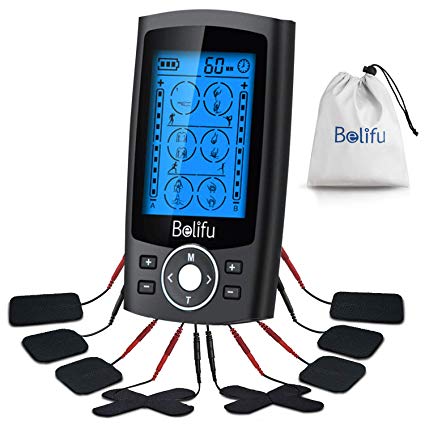 Rechargeble Tens Unit Upgraded 24 Modes for Pain Management and Rehabilitation with Independent A/B Channel Mini Massager Muscle Stimulator for Pain and Muscle Relief