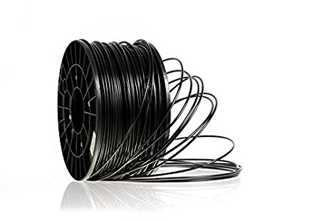 AMX3d Premium 1.75mm Black PLA Filament - .25kg project spool  /- .05mm PLA 3D printer filament - SMOOTH, PRECISE, CONSISTENT - Highest Quality