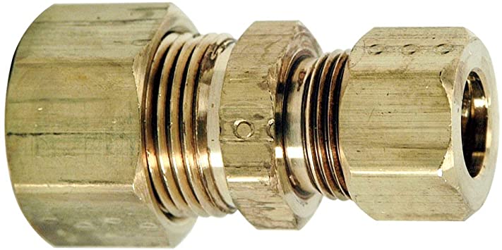 Brasscraft 62-10-8X Compression Union Lead-Free, 5/8 by 1/2-Inch, Rough Brass