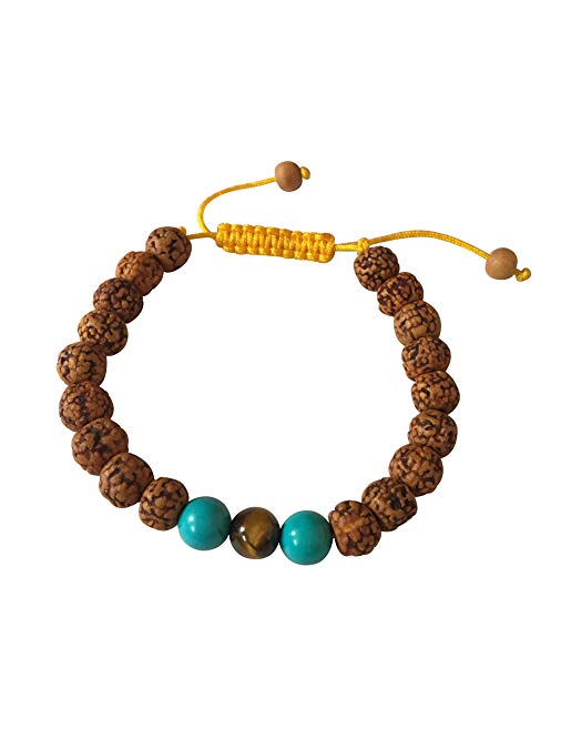 Hands Of Tibet Tibetan Mala Rudraksha Wrist Mala/Bracelet for Meditation