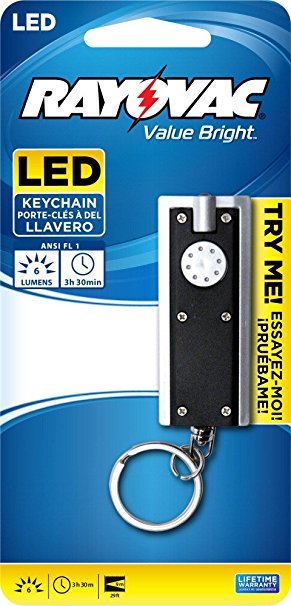 Rayovac Value Bright 6 Lumen 2 CR1220 LED Keychain Light with Batteries (BRSLEDKEY-BR)