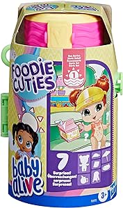 Baby Alive Foodie Cuties, Bottle, Sun Series 1, Surprise Toys for Girls, Baby Doll Set, 3-Inch, Kids 3 and Up